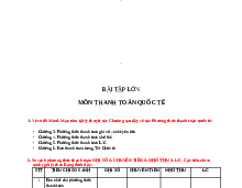 Bài tập lớn - Thanh toán quốc tế | Trường Đại học Kinh tế, Đại học Quốc gia Hà Nội