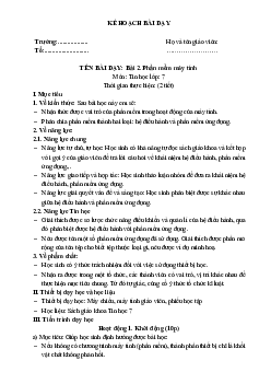 Giáo án Tin học 7 sách Kết nối tri thức với cuộc sống Bài 2: Phần Mềm Máy Tính