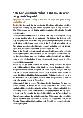 Nghị luận về câu nói “Sống là cho đâu chỉ nhận riêng mình” hay nhất