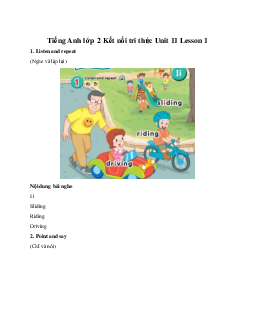 Unit 11 Lesson 1 | Tiếng Anh 2 Global Success