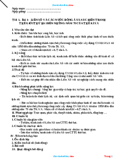 Giáo Án Lịch Sử 9 Theo Công Văn 5512 Cả Năm Rất Hay