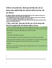 Viết bài văn phân tích, đánh giá nét đặc sắc về nội dung hoặc nghệ thuật của một tác phẩm văn học mà em đã học - Ngữ văn 10