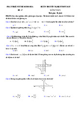 Đề thi thử tốt nghiệp THPT 2025 môn Toán bám sát đề minh họa - Đề 27