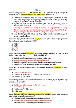Bộ đề trắc nghiệm ôn tập Lịch sử Đảng