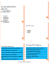 Slide Chương Trình Giảng Dạy - Luật kinh tế | Trường Đại học Thương Mại