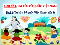 Giáo án điện tử Đạo đức 3 Bài 2 Kết nối tri thức: Tự hào Tổ quốc Việt Nam