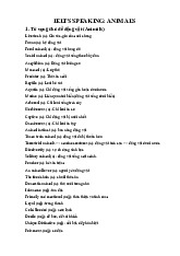 Ielts Speaking - Từ vựng chủ đề động vật (Animals)môn Tiếng anh | Học viện Nông nghiệp Việt Nam