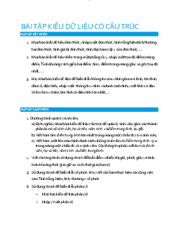 Bài tập về Struct - Nhập môn lập trình | Trường Đại học CNTT Thành Phố Hồ Chí Minh