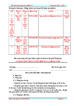 Giáo án Khoa học tự nhiên 7 Vật lí Ôn tập Chủ đề 5: Âm thanh | Cánh diều