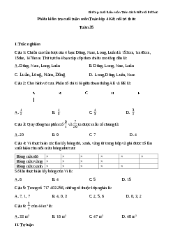 Bài tập cuối tuần Toán lớp 4 Kết nối tri thức - Tuần 35 (Nâng cao)