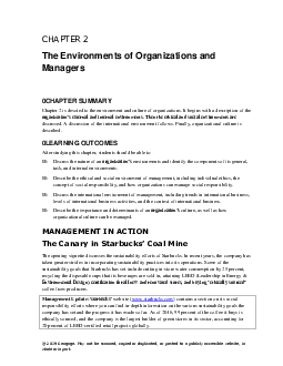 The Environments of Organizations and Managers | Tài liệu môn Marketing | Trường Cao đẳng thực hành FPT
