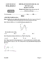 Đề giữa học kì 1 Toán 12 năm 2025 – 2026 trường THPT Lê Lợi – Quảng Ngãi