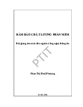 Bài giảng môn Đảm bảo chất lượng phần mềm | Học viện Công Nghệ Bưu Chính Viễn Thông