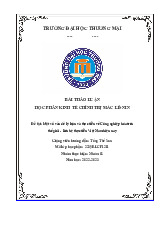 Công Nghiệp Hóa & Kinh Tế Chính Trị Mác Lê-nin | Bài thảo luận kinh tế chính trị