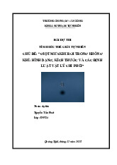 Bài dự thi tìm hiểu thế giới tự nhiên - Chủ đề: “Giọt mưa khi rơi trong không khí” | Trường Đại học Phạm Văn Đồng