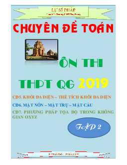 Chuyên đề ôn thi THPT Quốc gia 2019 môn Toán – Lư Sĩ Pháp (Tập 2)