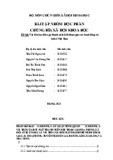 Vai trò của đội ngũ thanh niên khi tham gia các hoạt động xã hội ở Việt Nam | Bài tập nhóm môn Chủ nghĩa xã hội Neu