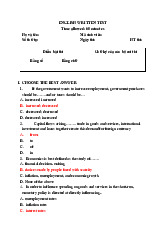 Tiếng Canh Chuyên Ngành: Bài Thi Viết Tiếng Anh | Tiếng anh chuyên ngành 1 | Học viện Tài chính