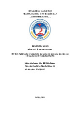 Nghiên cứu về nhận thức rèn luyện sức khỏe của sinh viên các trường đại học trên địa bàn Hà Nội | Bài tập lớn môn Quản lý học