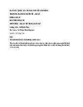 Tiểu luận TTDS. Trường Đại học Kinh tế – Luật, Đại học Quốc gia Thành phố Hồ Chí Minh