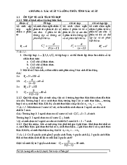 Bài giảng và bài tập môn Xác suất thống kê | Đại học Khoa học và Công nghệ Hà Nội