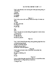 Bài tập trắc nghiệm vi sinh vật | Học viện Nông nghiệp Việt Nam