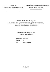 Đề cương chi tiết học phần môn Tâm lý học quản lý- Trường Đại học Lao động - Xã hội