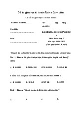Đề thi giữa học kì 1 môn Toán lớp 5 sách Cánh Diều