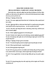 Đề bài thực hành Nghiên cứu và dự báo thị trường | Đại học Kinh tế kỹ thuật công nghiệp