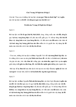 Văn mẫu 10: Bài học lịch sử nào được Nguyễn Trãi nêu lên trong Đại cáo bình Ngô | Cánh diều