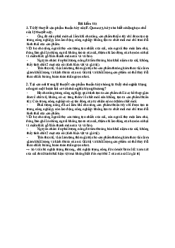 Bài kiểm tra môn Lịch sử học thuyết kinh tế