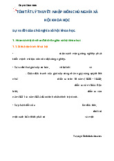 Tóm tắt lý thuyết Nhập môn  Chủ nghĩa xã hội khoa học môn Chủ nghĩa xã hội khoa học | Trường Đại học Tôn Đức Thắng