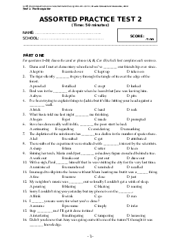 ASSORTED PRACTICE TEST 2 with answer key (11 pages)