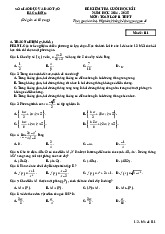 Đề kiểm tra cuối học kì 1 Toán 11 năm 2024 – 2025 sở GD&ĐT Bắc Giang