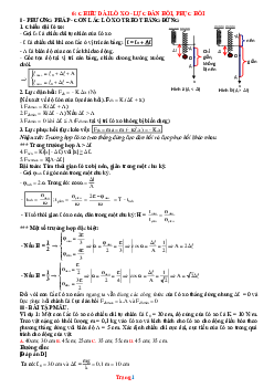 Phương pháp giải toán chiều dài lò xo-lực đàn hồi phục hồi