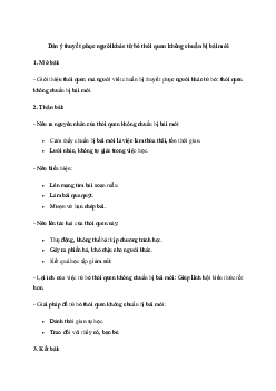 Thuyết phục người khác từ bỏ thói quen không chuẩn bị bài mới (Dàn ý + 3 Mẫu) | Văn mẫu lớp 10 Kết Nối Tri Thức