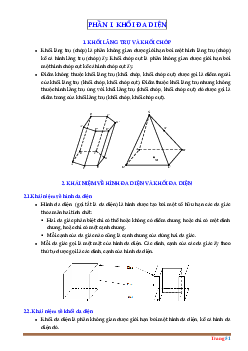 Kiến thức cơ bản hình học 12 cả năm