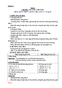 Giáo án Toán 3 Kết nối tri thức tuần 3