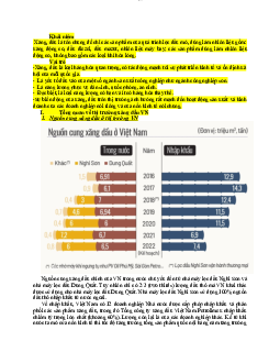 Thị trường xăng dầu Việt Nam | Kinh tế vi mô | Trường Đại học Thương mại