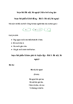 Soạn bài Bà nội, bà ngoại trang 66 | Tiếng việt 2 | Chân trời sáng tạo