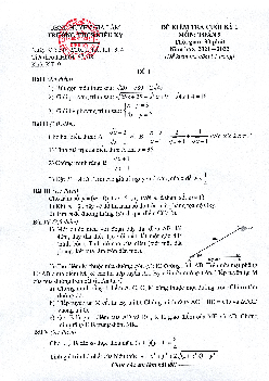 Đề kiểm tra cuối kỳ 1 Toán 9 năm 2021 – 2022 trường THCS Kiêu Kỵ – Hà Nội