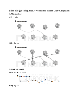 Giải Sách bài tập Tiếng Anh 3 Wonderful World Unit 0 Alphabet
