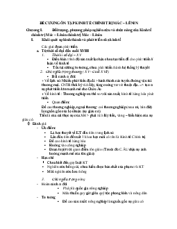 Đề cương ôn tập kinh tế chính trị Mac - Lenin