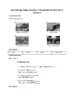 Giải SBT Tiếng Anh lớp 3 Wonderful World Unit 11 My day Lesson 3