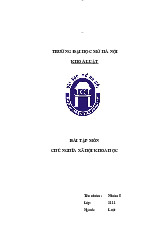 Bài tập môn Chủ nghĩa xã hội khoa học - Chủ nghĩa xã hội khoa học | Đại học Mở Hà Nội