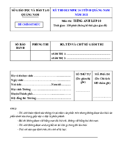 Kỳ thi OLYMPIC 243 tỉnh Quang Nam lớp 10 (có đáp án)