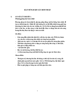 Bài báo cáo thí nghiệm Sấy bơm nhiệt