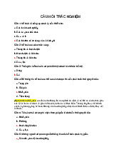 CÂU HỎI TRẮC NGHIỆM KẾ TOÁN - Giảng viên: Nguyễn Việt