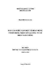Báo cáo kiến tập thực tế hoạt động tuyển dụng nhân sự tại công ty cổ phần Nam Cường | Đại học Tây Đô
