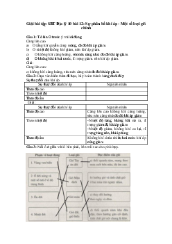 Giải bài tập SBT Địa lý 10 bài 12: Sự phân bố khí áp - Một số loại gió chính